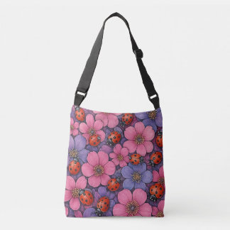 Lieveheersbeestjes Bloemen Crossbody Tas