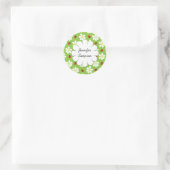 Lieveheersbeestjes en madeliefjes Gepersonaliseerd Ronde Sticker (Tas)