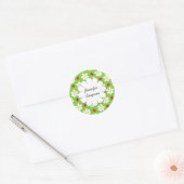 Lieveheersbeestjes en madeliefjes Gepersonaliseerd Ronde Sticker (Envelop)