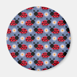 Lieveheersbeestjes en Madeliefjes Patroon Magneet