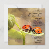 Lieveheersbeestjes Huwelijksuitnodiging op maat Kaart (Voorkant)