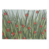 Lieveheersbeestjes in Green Grass patroon Kussensloop (Achterkant)