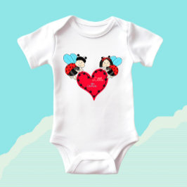 Lieveheersbeestjes met hart romper