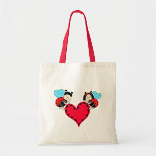 Lieveheersbeestjes met hart tote bag