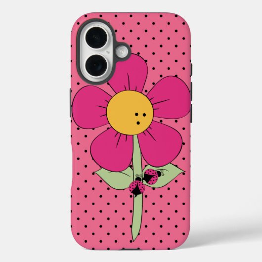 Lieveheersbeestjes op stippen Case-Mate iPhone case (Achterkant)