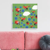 Lieveheersbeestjes verpakt canvas (Insitu (Woonkamer))