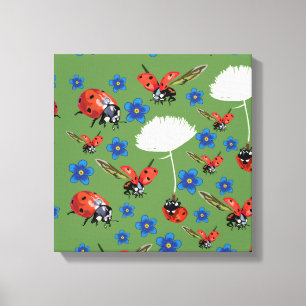Lieveheersbeestjes verpakt canvas afdruk