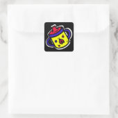 lieveheersbeker vierkante sticker (Tas)