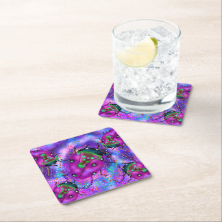 LIEVEHEERSKUNST VIERKANTE KARTONNEN ONDERZETTER