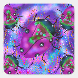 LIEVEHEERSKUNST VIERKANTE STICKER