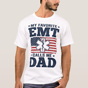 Lievelings EMT noemt me papa vintage patriottisch T-shirt