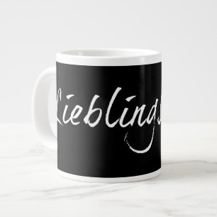 Lievelingspapa - witte Schrift 00001 Extra Grote Beker
