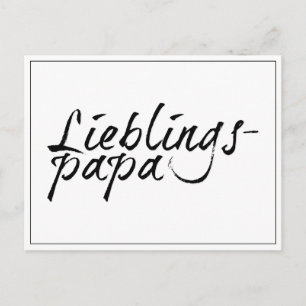 Lievelingspapa - zwarte letters 00001 feestdagenkaart