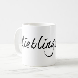 Lievelingspapa - zwarte letters 00001 koffiemok