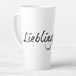 Lievelingspapa - zwarte letters 00001 latte mok