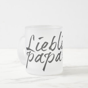 Lievelingspapa - zwarte letters 00001 matglas koffiemok