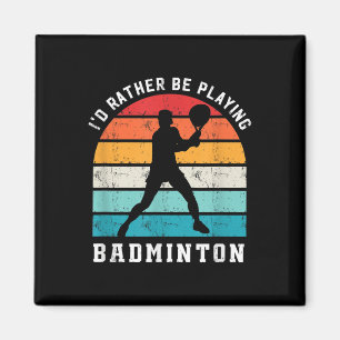 Liever Badminton Spelen Badminton Speler Sport Magneet