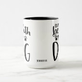 Liever bij mijn hond zijn Funny typografie op maat Mok (Midden)