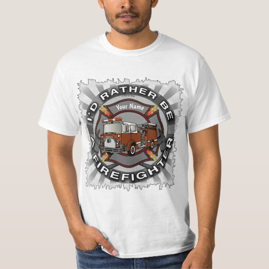 Liever brandweerman T-shirt (Voorkant)