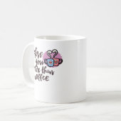 Liever dan koffie Cute romantische stijl Koffiemok (Voorkant links)