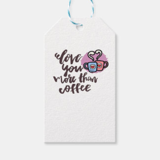 Liever dan koffie Schattige romantische stijl Cadeaulabel