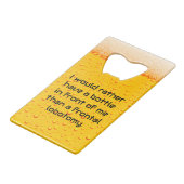 Liever een fles kredietkaart flessenopener (Voorkant Gekanteld)