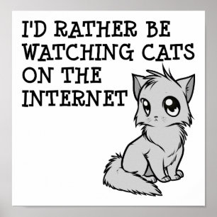 Liever Grappige Kat Poster Bekijken