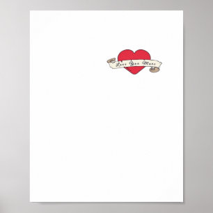 Liever Meer Hart Vintage Vibe Design Poster
