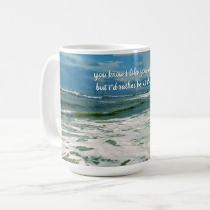 Liever op het strand Eigen Tekst Koffiemok