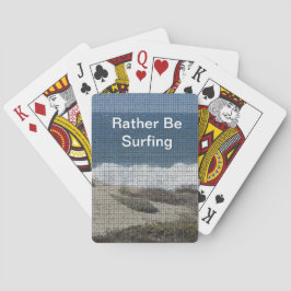 Liever surfen Ocean Beach Travel Surfer Pokerkaarten