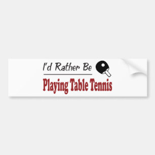 Liever Tafeltennis Spelend Bumpersticker