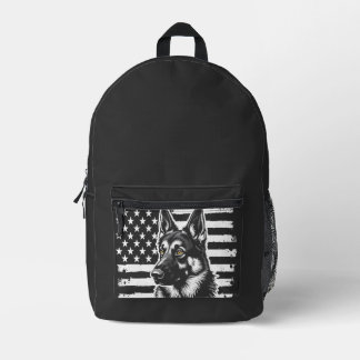 Liever van Duitse Herdershond USA Amerikaanse Vlag Bedrukte Rugzak