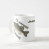 Liever worden Gevist Bass Coffee Cup Mok personali (Voorkant links)