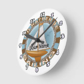 Liever Zeilbootklok Ronde Klok (Hoek)