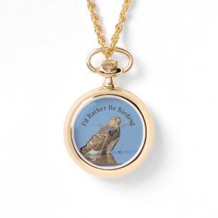 Liever zijn vogelaar Raptor Hawk Natuur Birder Horloge