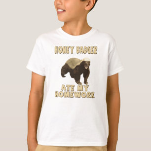 Lieverd Badger Ate Mijn thuiswerk! T-shirt