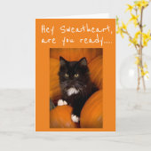 ** LIEVERD** KLAAR OM TE VIEREN ** HALLOWEEN** KAART (Gele Bloem)