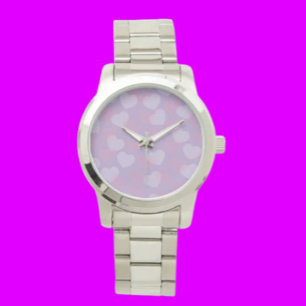 lieverd Lavendelhart oversized Horloge
