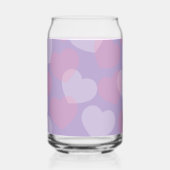 lieverd | Roze en witte harten Blikvorm Glas (Voorkant)