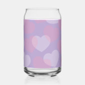 lieverd | Roze en witte harten Blikvorm Glas (Links)