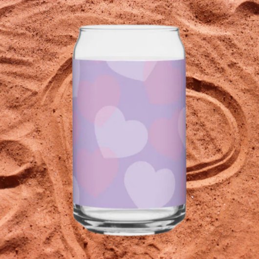 lieverd | Roze en witte harten Blikvorm Glas