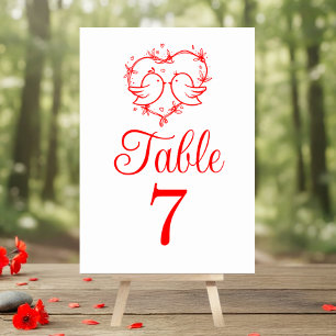 Lievevalletjes Boho Rode Hart Tuin Bruiloft Kaart