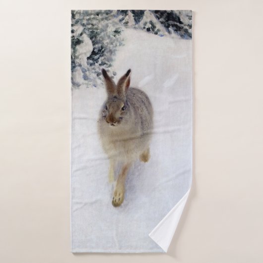 Lièvre d'hiver (lapin), Bruno Liljefors (Serviette de bain)