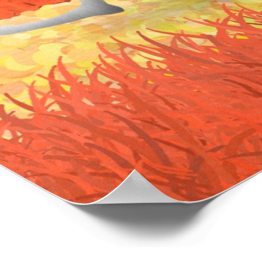 Lièvre et tortue 1 - affiche (Coin)