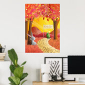 Lièvre et tortue 2 - affiche (Bureau à domicile)