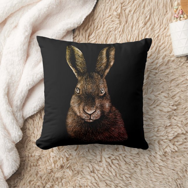 Lièvre, lapin, dessin lancer oreiller (Couverture)