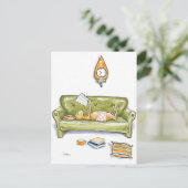 Lièvre Sur La Carte Postale Du Canapé (Debout devant)