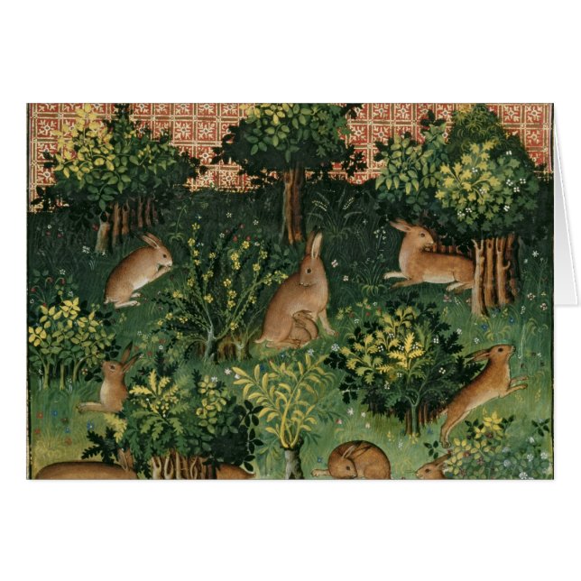 Lièvres dans un bois (Devant horizontal)