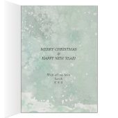 Lièvres de neige d'hiver de Noël une carte d'amour (Intérieur (Droit))