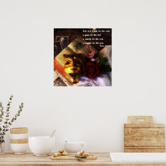 Life A Game, A Tragy, A Comedy Poster (Cuisine)